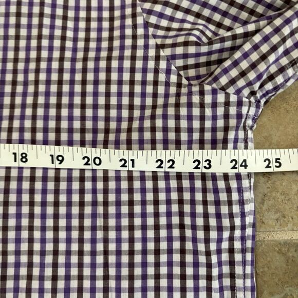 Marquis Signature Button Down Shirt Mens Size 2XL Collared Long Sleeve Purple - Picture 4 of 6